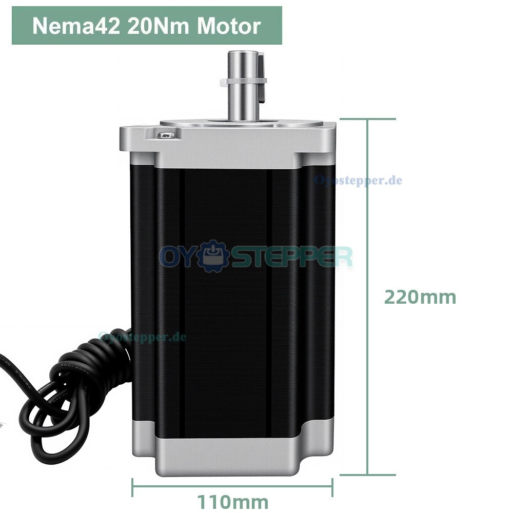 Nema 42 110 mm 3 Phasen Schrittmotor 12/16/20 Nm 1,2&deg;f&uuml;r CNC Fr&auml;smaschinen